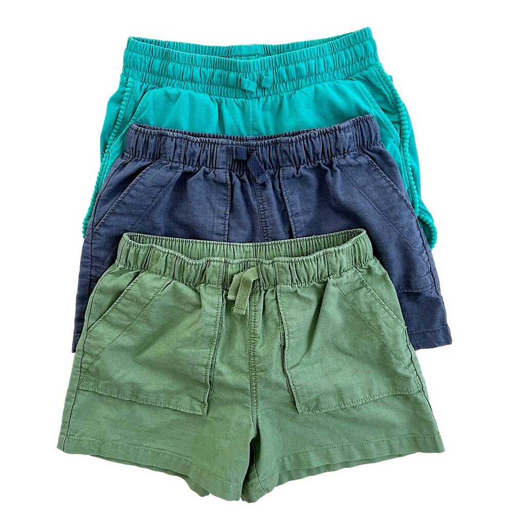 Tea Collection Woven Camp Shorts & Pom Pom Gym Shorts Bundle Size 7